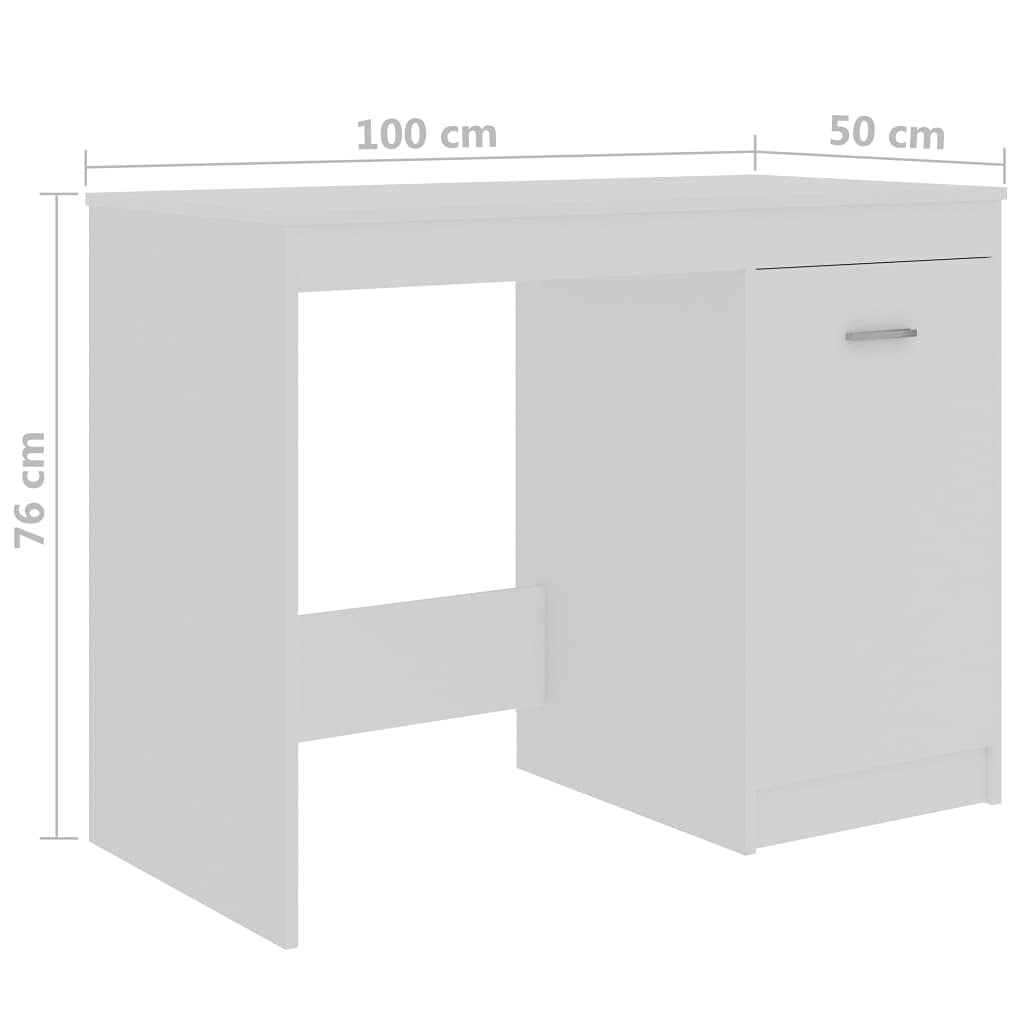 Modern Home Office Computer Desk with Storage Shelf & Spacious Work Surface - 39.4