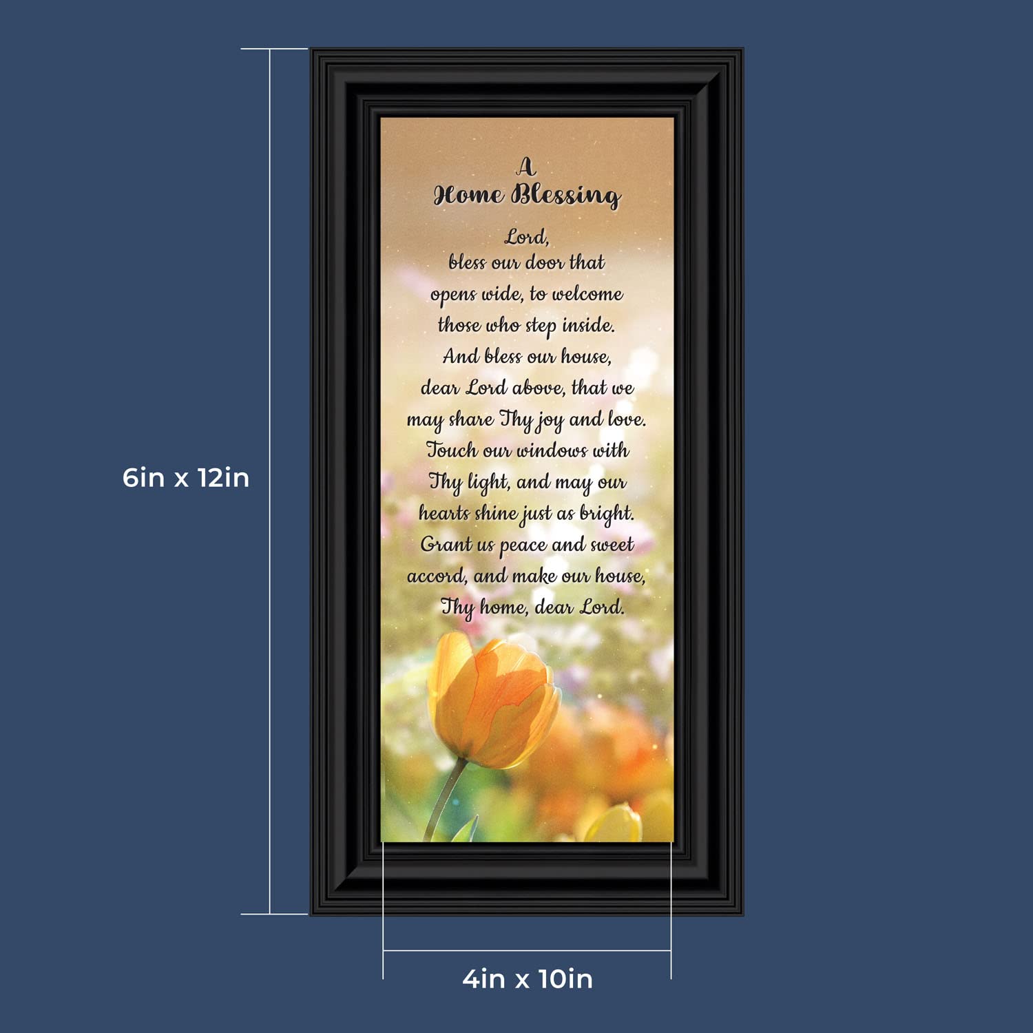 God Bless This Home Sign - Inspirational Home Blessing Wall Decor 7302B - Perfect for Housewarming Gifts & Christian Home Decor