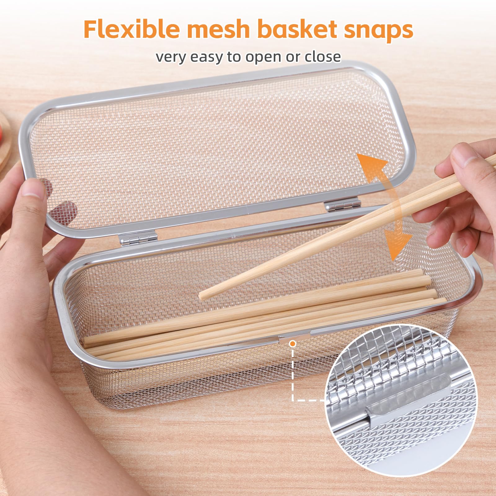 Stainless Steel Dishwasher Silverware Basket - Replacement Utensil Holder with Mesh Drain for Small Kitchen Items | Perfect for Organizing Cutlery, Baby Bottles & Kitchen Tools