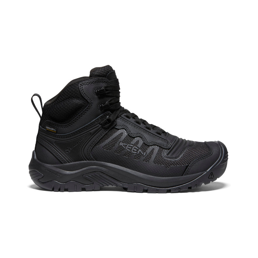 Men's Reno Waterproof Mid Soft Toe Work Boots - Black/Black | Durable & Comfortable for Construction, Hiking & Outdoor Work
