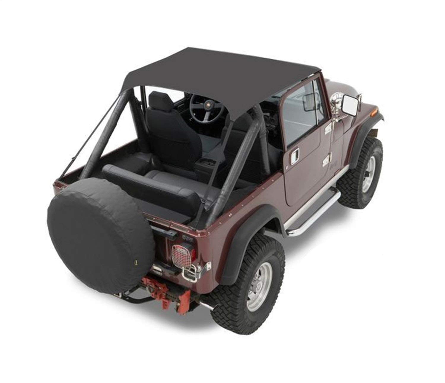 Bestop 5250804 Tan Traditional Bikini Top for Jeep CJ7 CJ8 & Wrangler (1976-1981) - Soft Top Replacement for Summer Off-Roading & Beach Driving