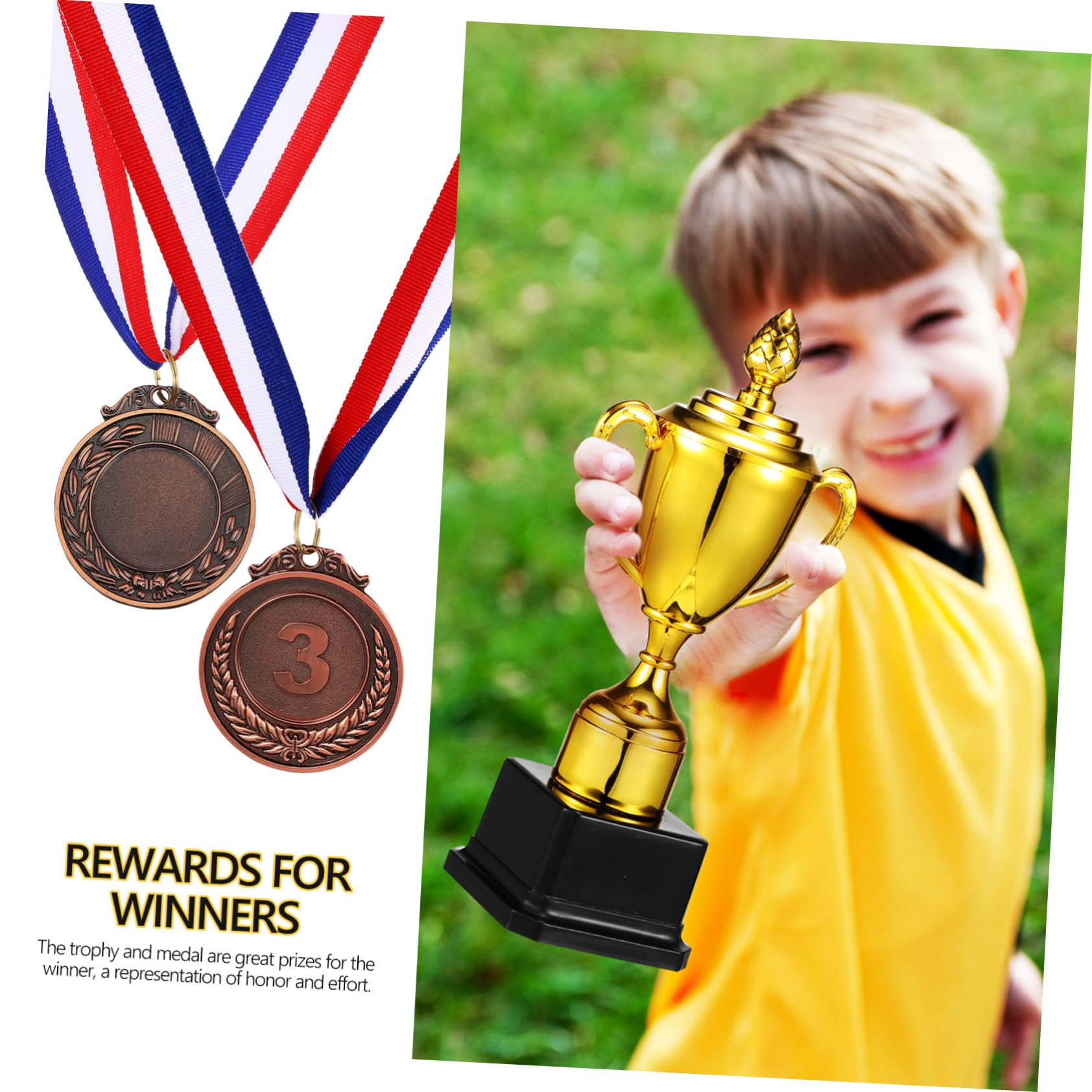 Mini Plastic Trophy Toy - Small Reward Trophy for Kids, Awards, and Party Favors | Perfect for Classroom Prizes, Sports Awards, and Birthday Party Decorations