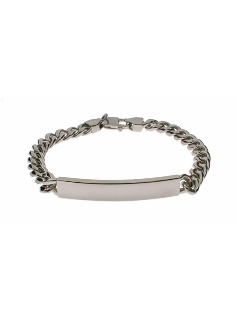 Custom Engraved Stainless Steel Men's ID Bracelet - Personalized Name Bracelet for Men - 8.5 Inch Curb Link Bracelet - Unique Gifts for Dad, Husband, Boyfriend - Perfect for Birthdays, Anniversaries & Father's Day