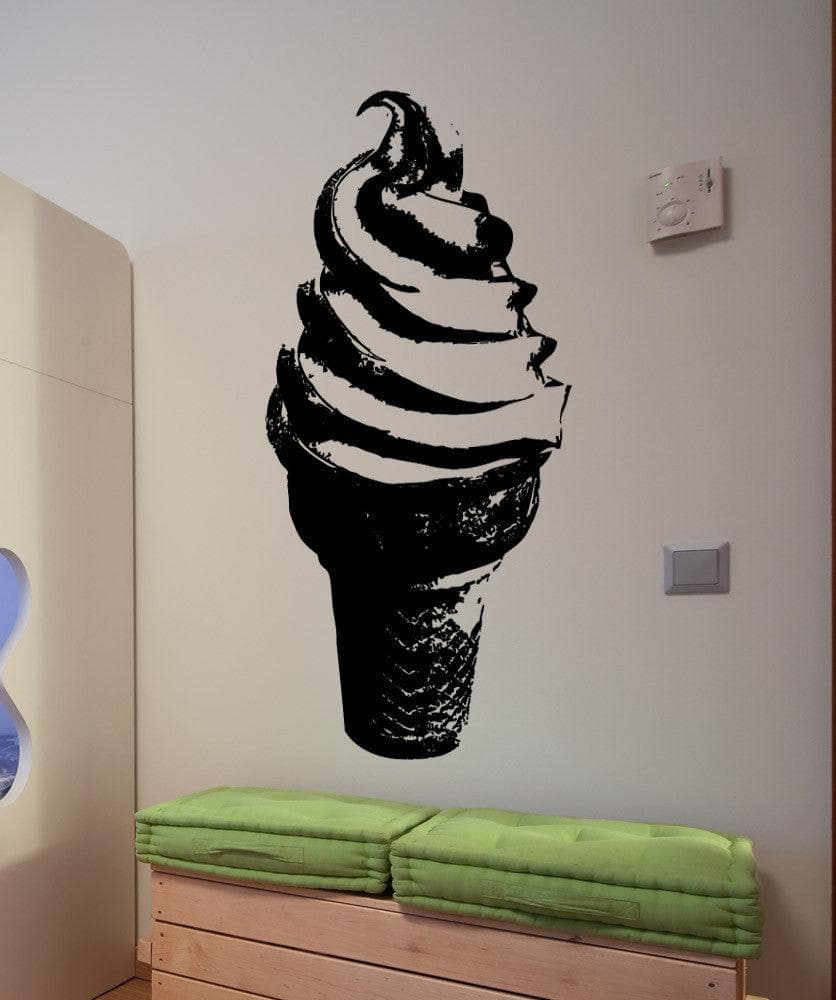 Vinyl Wall Decal Sticker - Cone Twirl #5313 - Removable Home Decor for Bedroom, Living Room, Nursery, Office - Perfect for DIY Wall Art and Interior Design