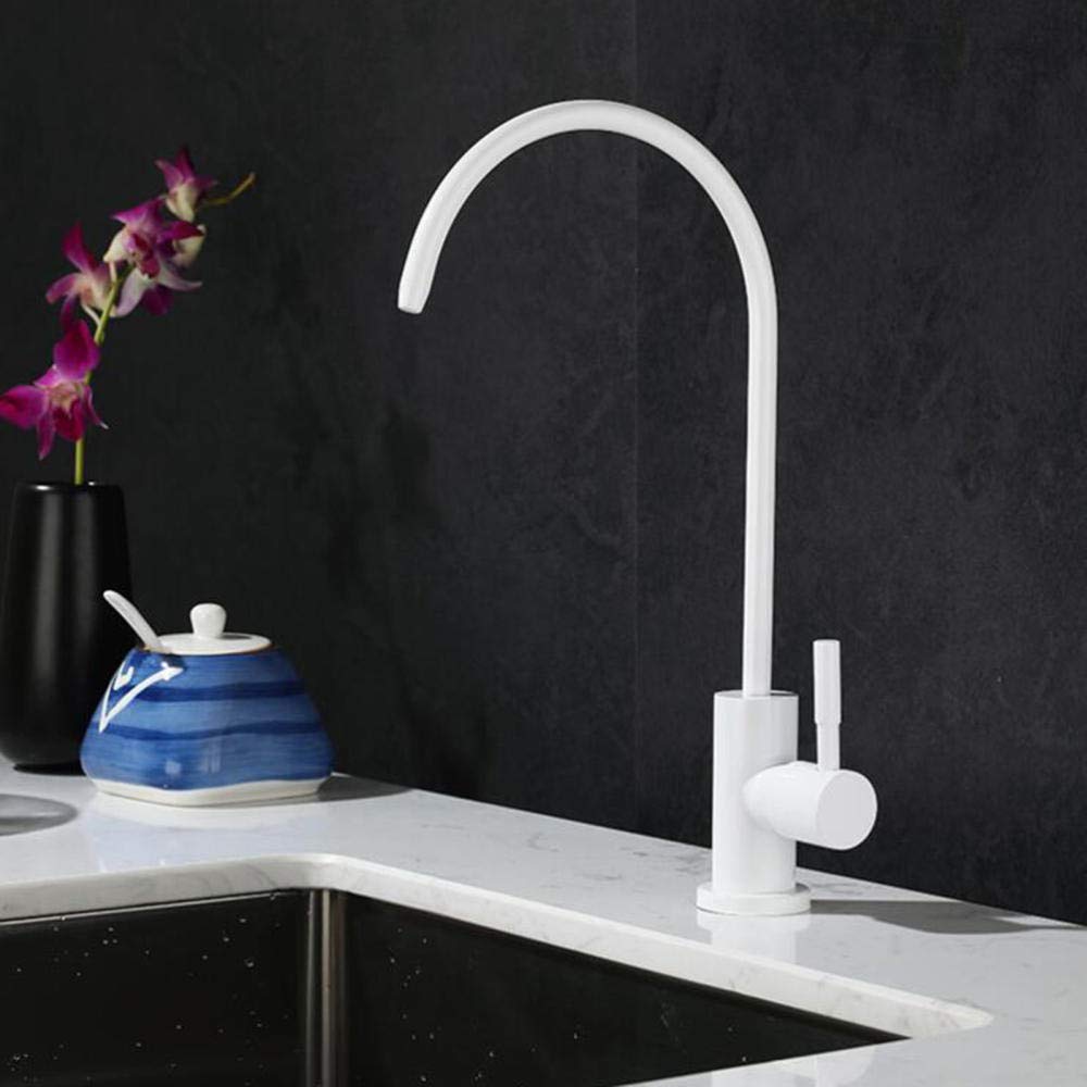 1/4'' Stainless Steel Reverse Osmosis Drinking Water Filter Faucet - Gooseneck Kitchen Tap Water Purifier for Direct Drinking | Perfect for Home, Office & RV Use