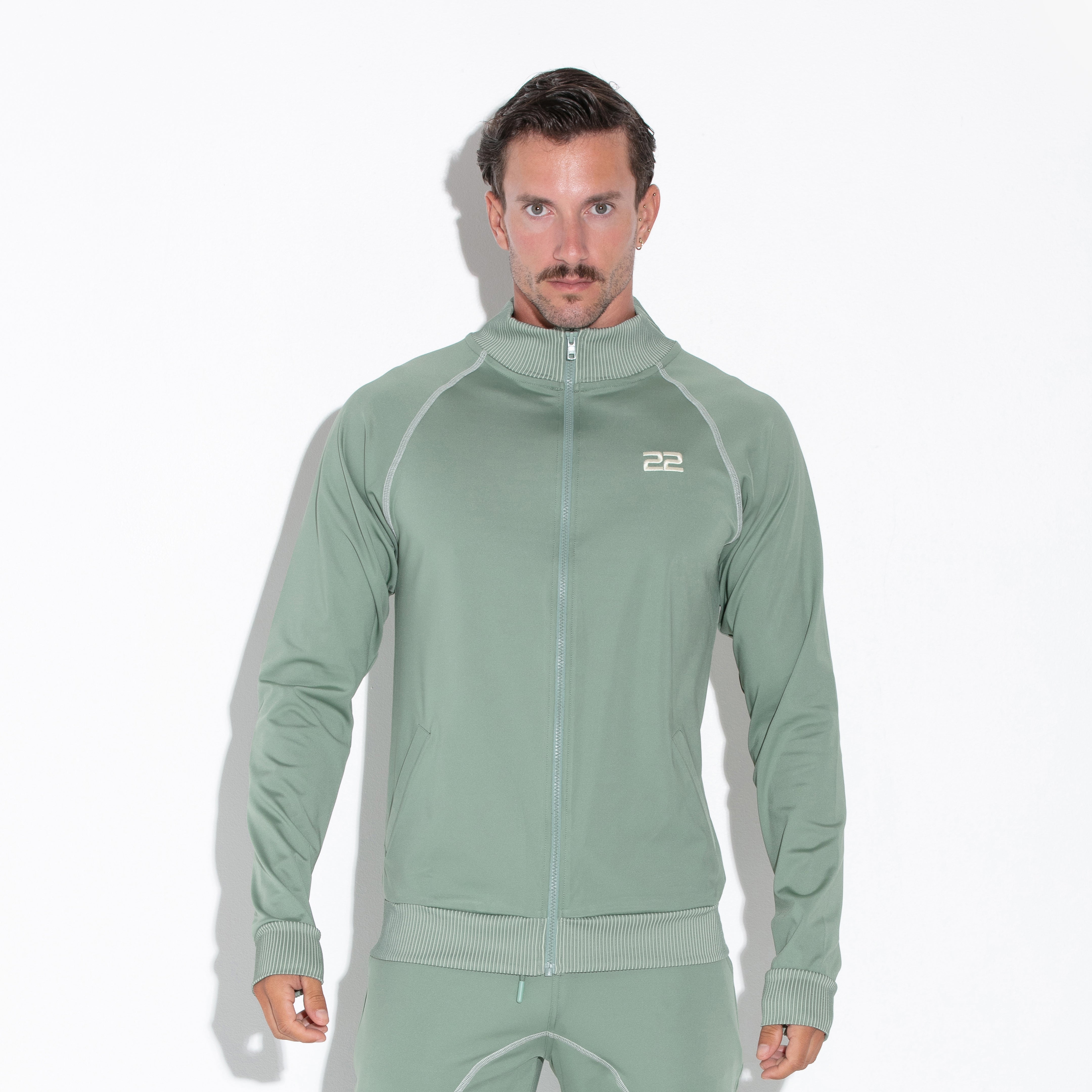 Code 22 Reflex Track Jacket 9740 - Lightweight Green Running Windbreaker for Men & Women - Perfect for Jogging, Gym Workouts & Outdoor Sports