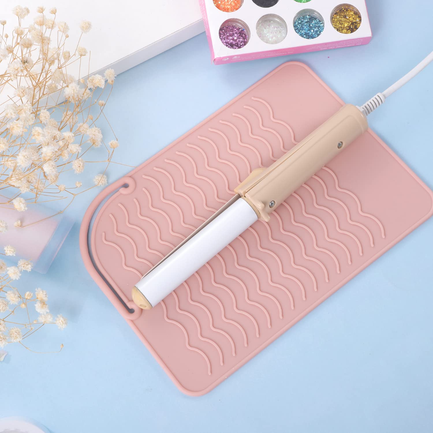 Silicone Heat Resistant Mat for Hair Straighteners & Curling Irons - 8.58
