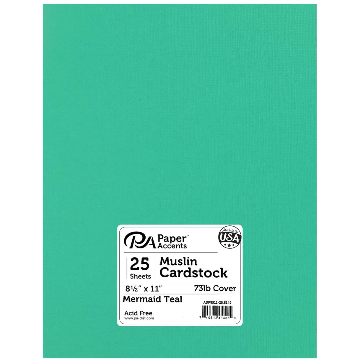 Mermaid Teal Textured Cardstock 8.5x11