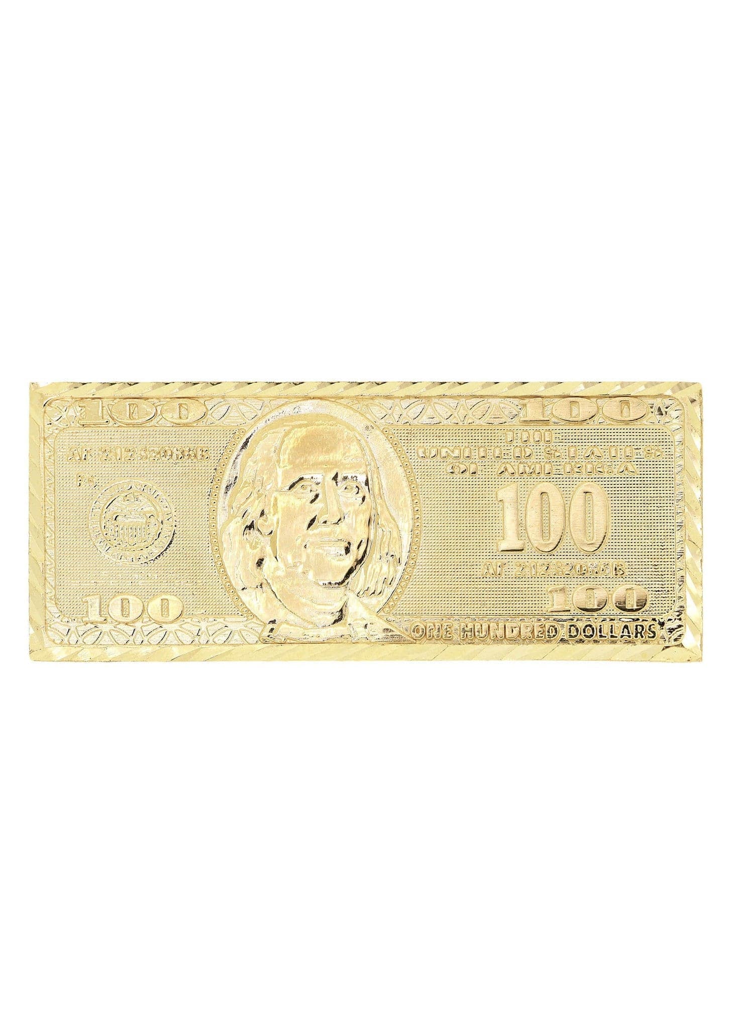 10K Gold $100 Dollar Bill Men's Ring | 10.2 Grams Heavy | Perfect for Gifts, Parties & Hip Hop Fashion Accessories