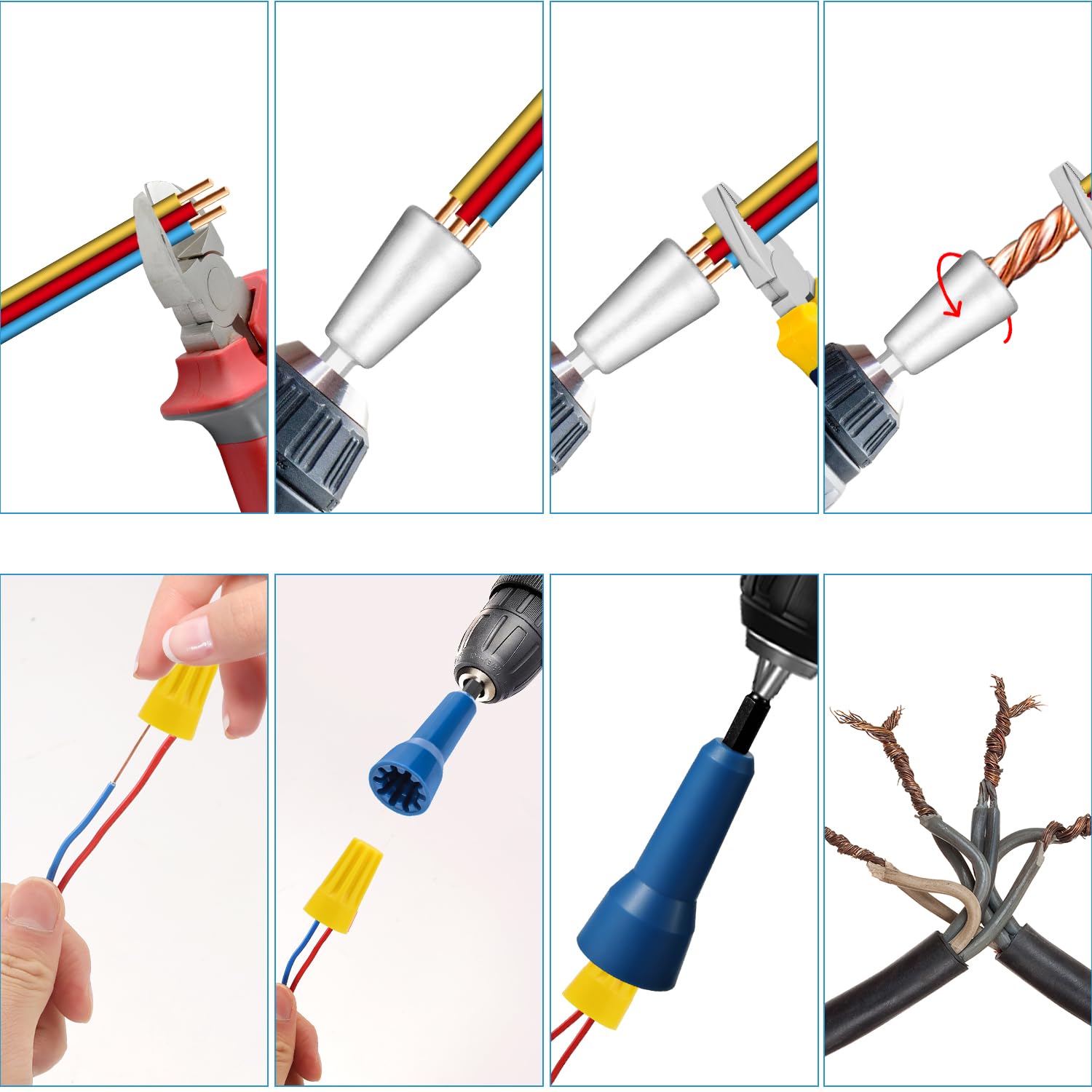 2-Pack Electric Wire Twister Drill Attachment – 1/4