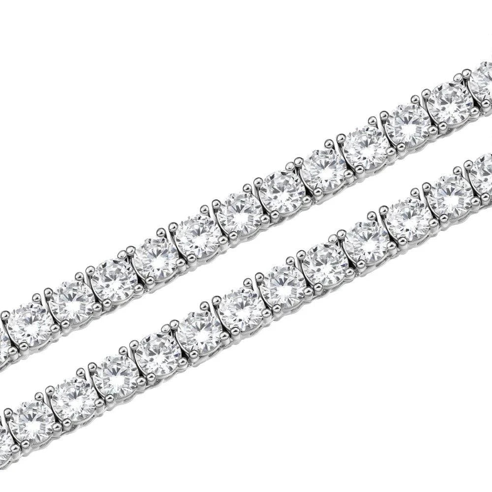 3mm Iced Moissanite Tennis Chain - 14K Gold Plated Hip Hop Jewelry for Men & Women | Perfect for Parties, Weddings & Everyday Luxury