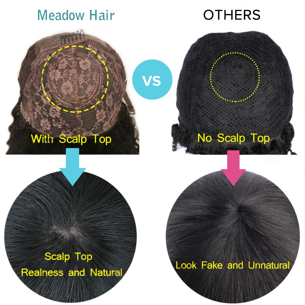 200% Density Ombre Human Hair Wigs - Afro Kinky Curly Two Tone Brazilian Virgin Hair Wig with Bangs | Glueless Machine Scalp Top | 18 Inch for Black Women | Perfect for Daily Wear, Parties & Special Occasions