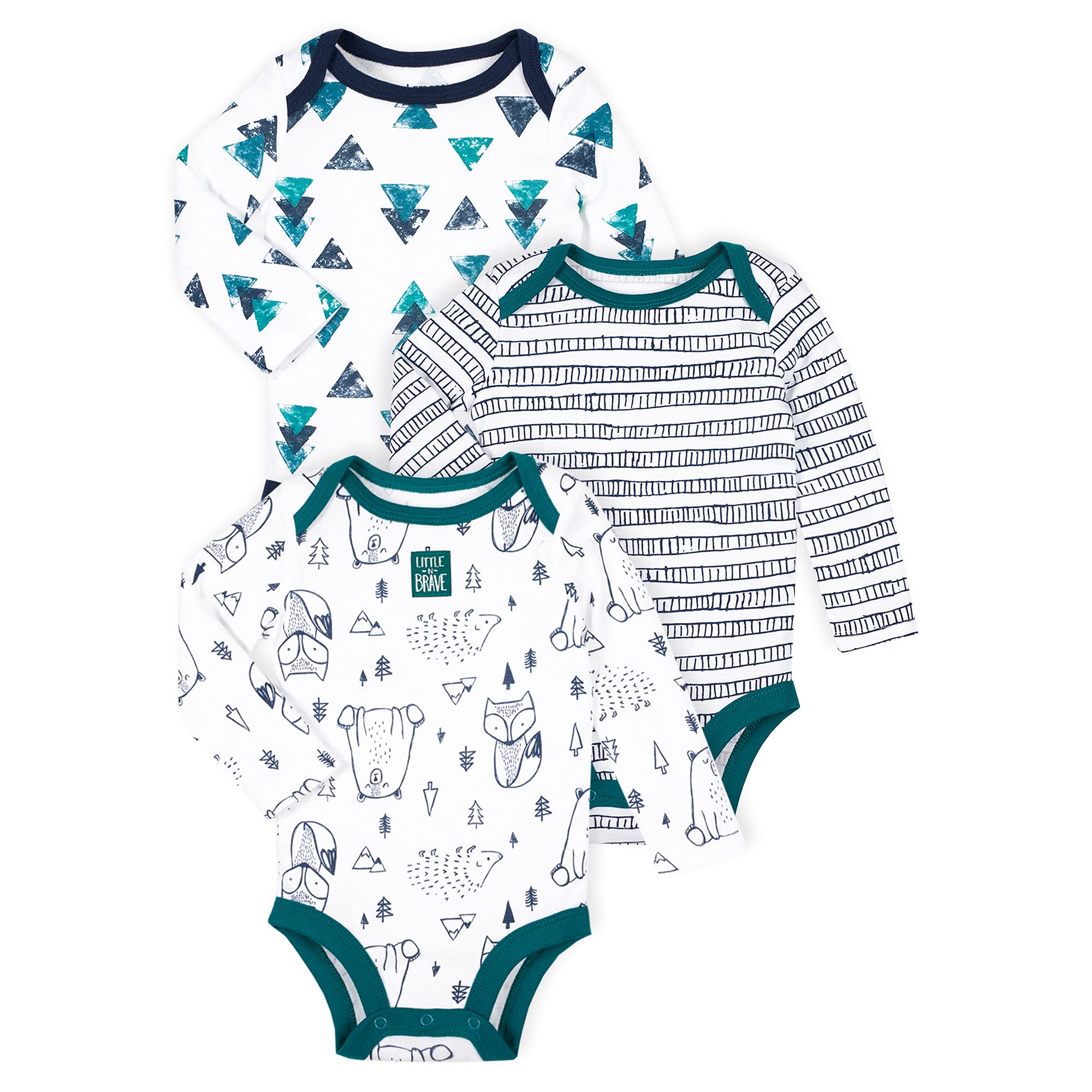 Organic Cotton Baby Bodysuits 3-Pack - Soft Long Sleeve Onesies for Boys & Girls | Eco-Friendly Infant Clothes for Playtime, Nursery & Everyday Comfort
