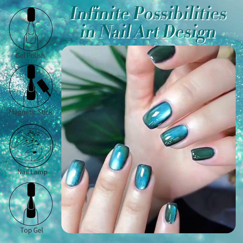 MY25 Dreamy Sea Cat Magnetic Gel Polish - 10ml Long-Lasting Nail Polish for Stunning Cat Eye Effect - Perfect for Manicures, Pedicures, and Nail Art Designs