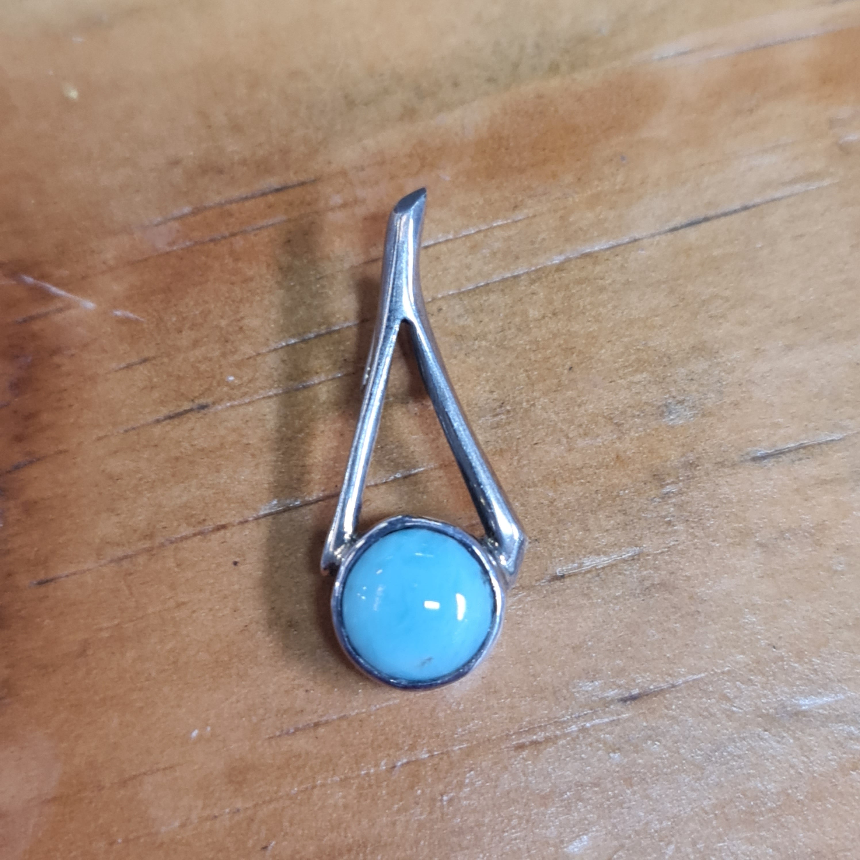 Authentic Larimar Pendant in 925 Sterling Silver - Elegant Handmade Jewelry for Women, Perfect Gift for Birthdays & Anniversaries