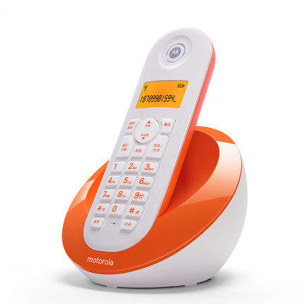 WDWL Digital Cordless Telephone with Caller ID - Single Handset for Home & Office - Orange Cordless Phone for Clear Calls | Perfect for Home Offices, Small Businesses & Elderly Users
