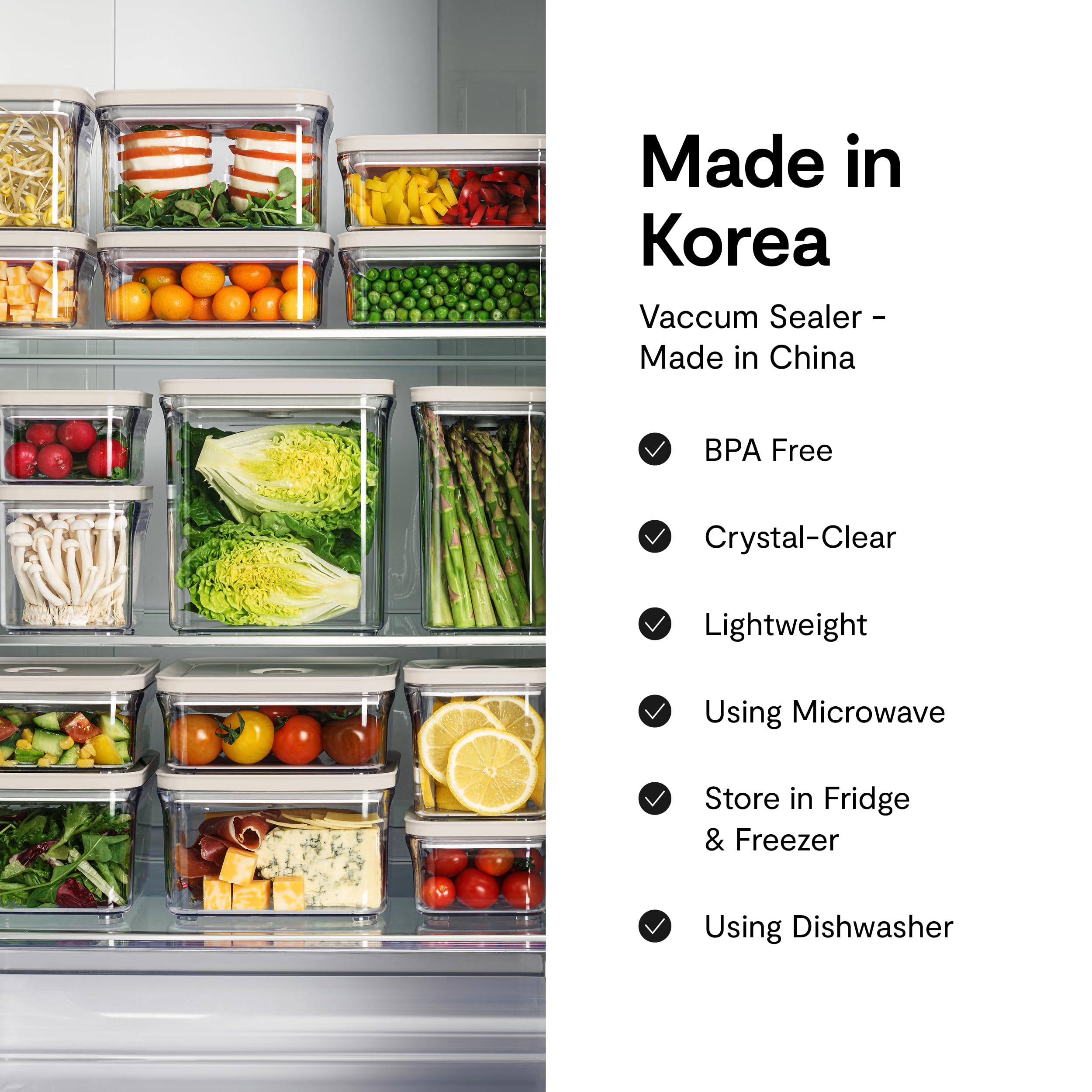 Premium Airtight Food Storage Containers Set - 8-Piece Mercury Color Special Edition with Vacuum Sealer | 100% Leak Proof, BPA-Free, Patented Double Silicone Lining | Ideal for Meal Prep, Leftovers & Pantry Organization