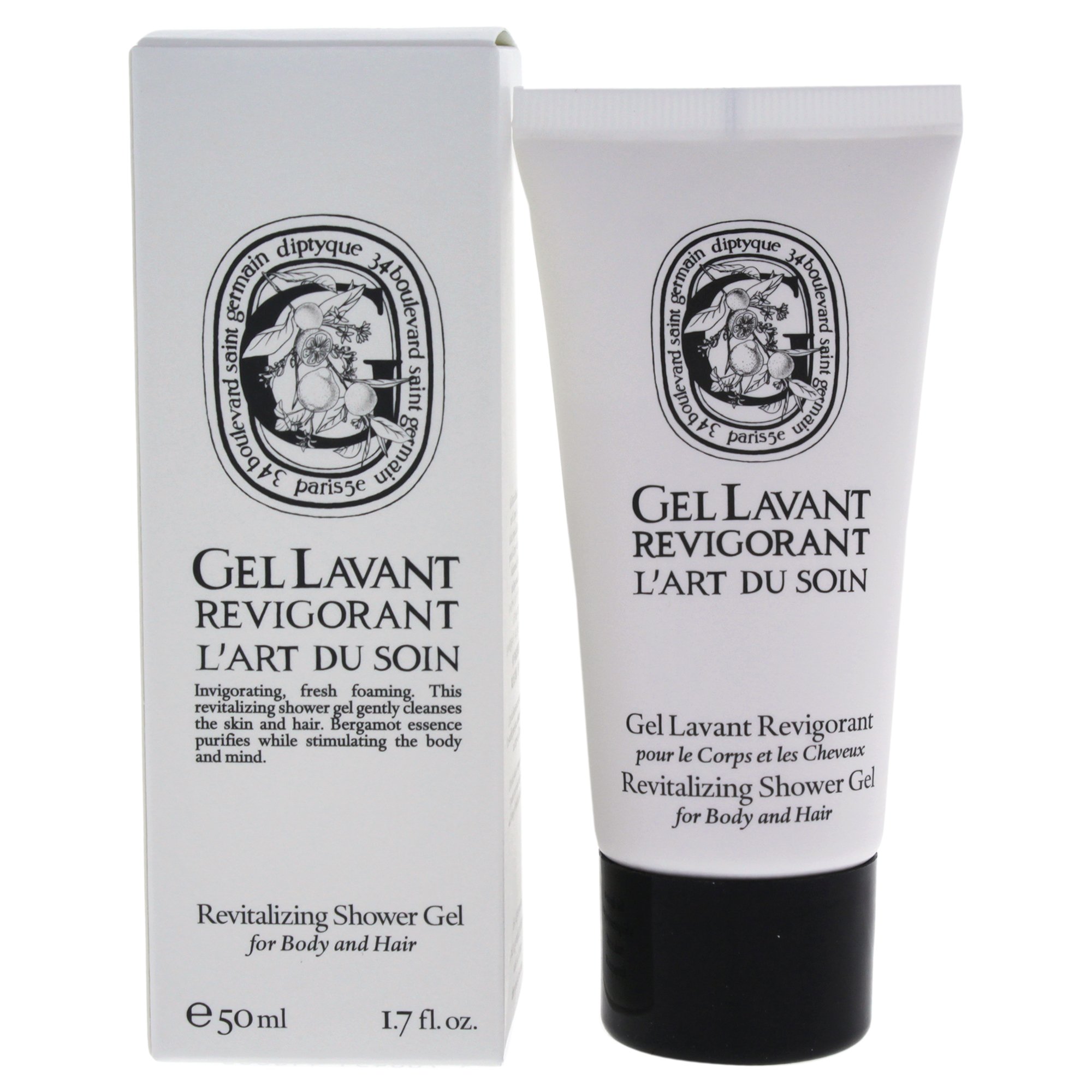 Diptyque Revitalizing Shower Gel for Body & Hair - 50ml | Hydrating & Refreshing Cleanser for Daily Shower & Travel
