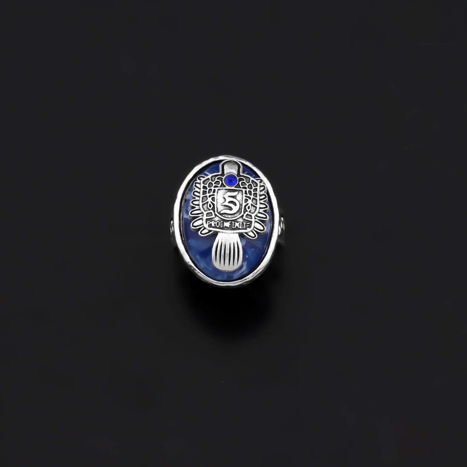 Vampire Inspired Initial Letter Ring - Personalized A-Z Alphabet Jewelry Gift for TV Fans, Halloween, Cosplay & Gothic Fashion