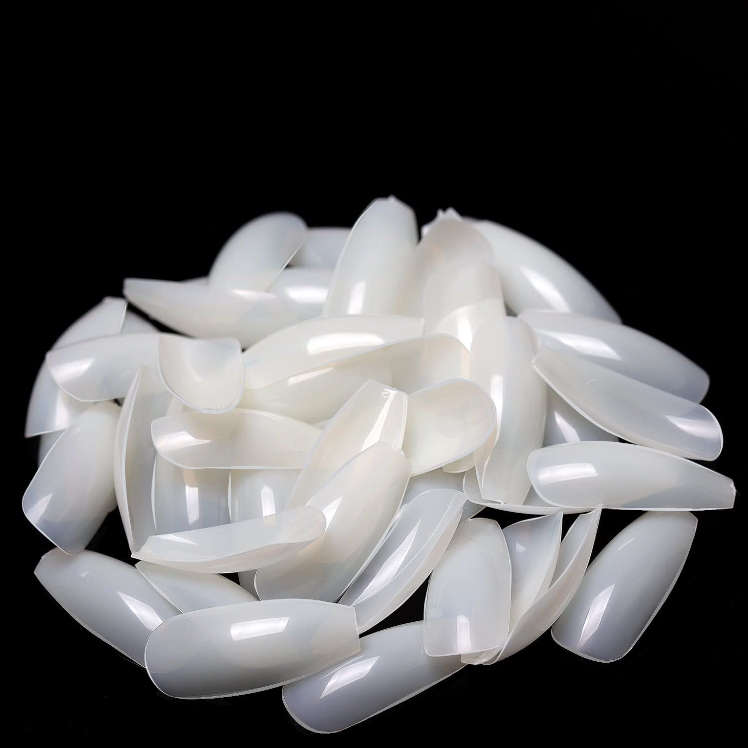ELITEWAVE 100Pcs Acrylic Fake Nails Kit with Nail Glue - White Artificial Nails for Manicure & Nail Art | Perfect for Parties, Weddings, and Special Occasions