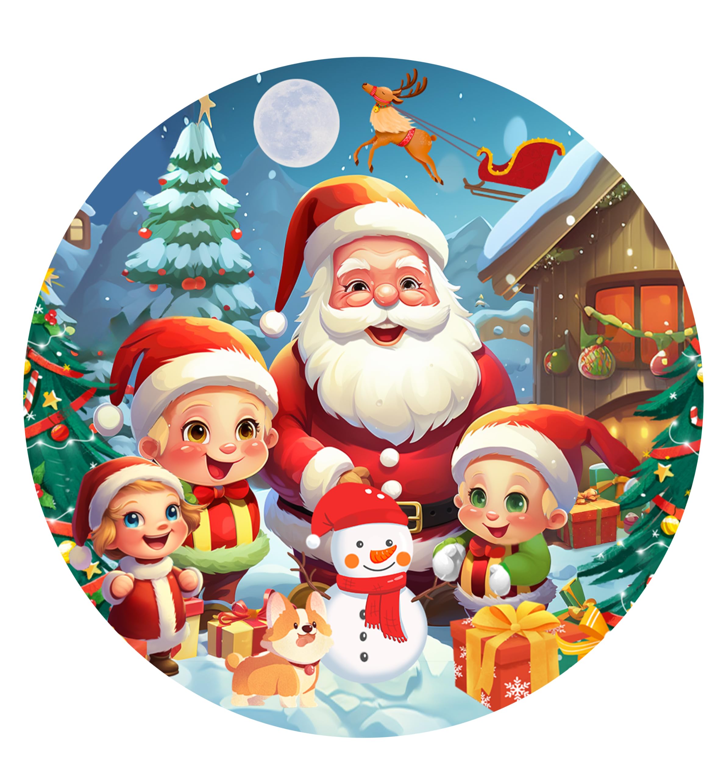 Christmas Jumbo Floor Puzzle for Kids - 70pc Santa Snowman Toy for Toddlers 3-8 Years | Holiday Learning Activity