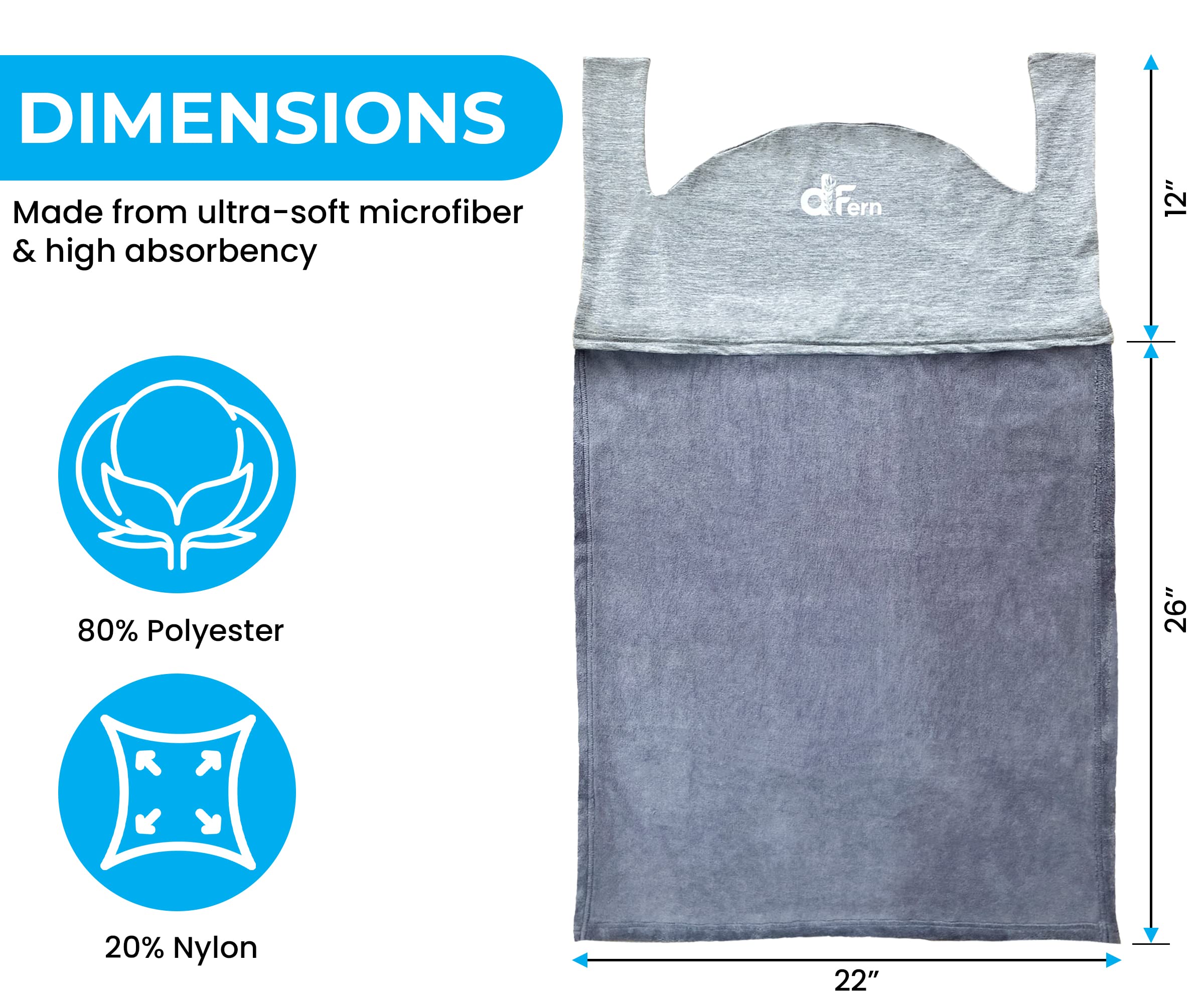 **dFern Peloton Bike Sweat Towel - Super Absorbent Workout Towel for Peloton Bike & Spin Class - Perfect for Indoor Cycling, Home Gym, and Fitness Enthusiasts**