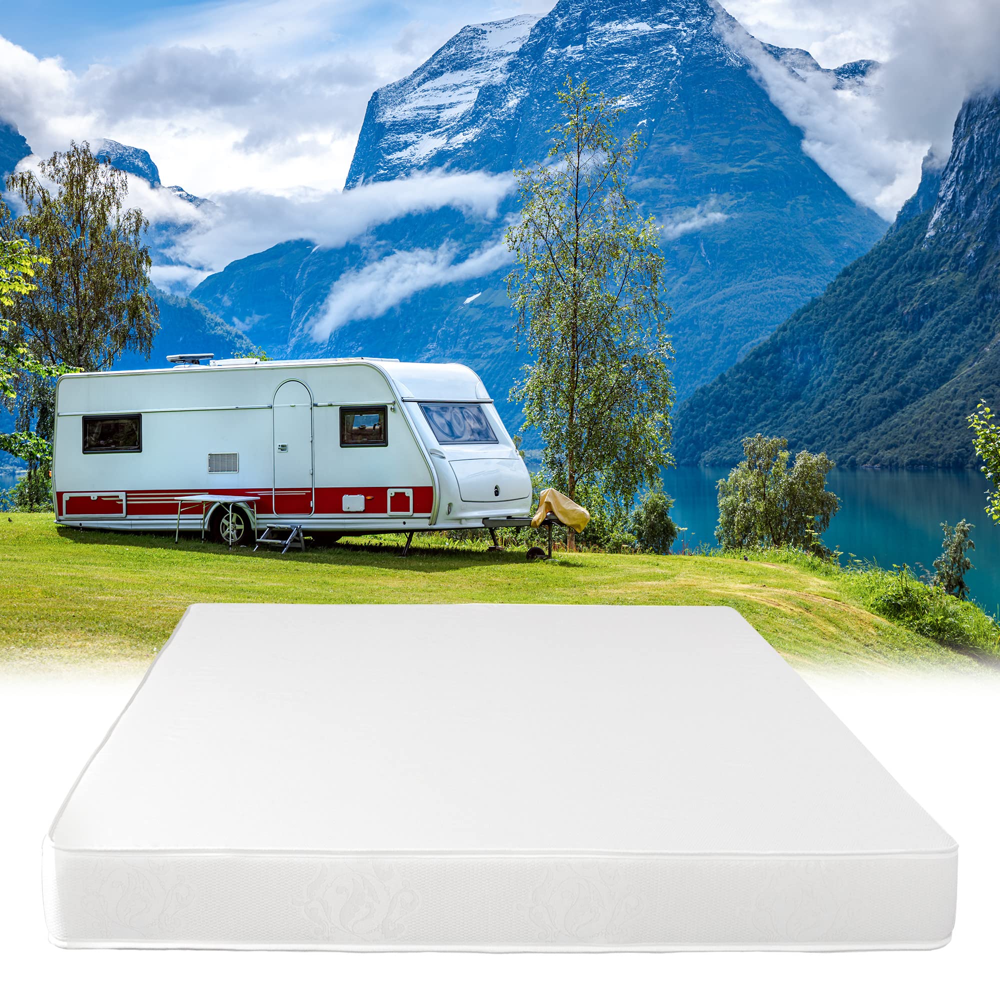 6-Inch Twin Memory Foam RV Mattress - CertiPUR-US Certified for Comfortable Sleep | Open Cell Foam Camper Bed (39” x 75”) | Perfect for RVs, Trailers & Camping Trips