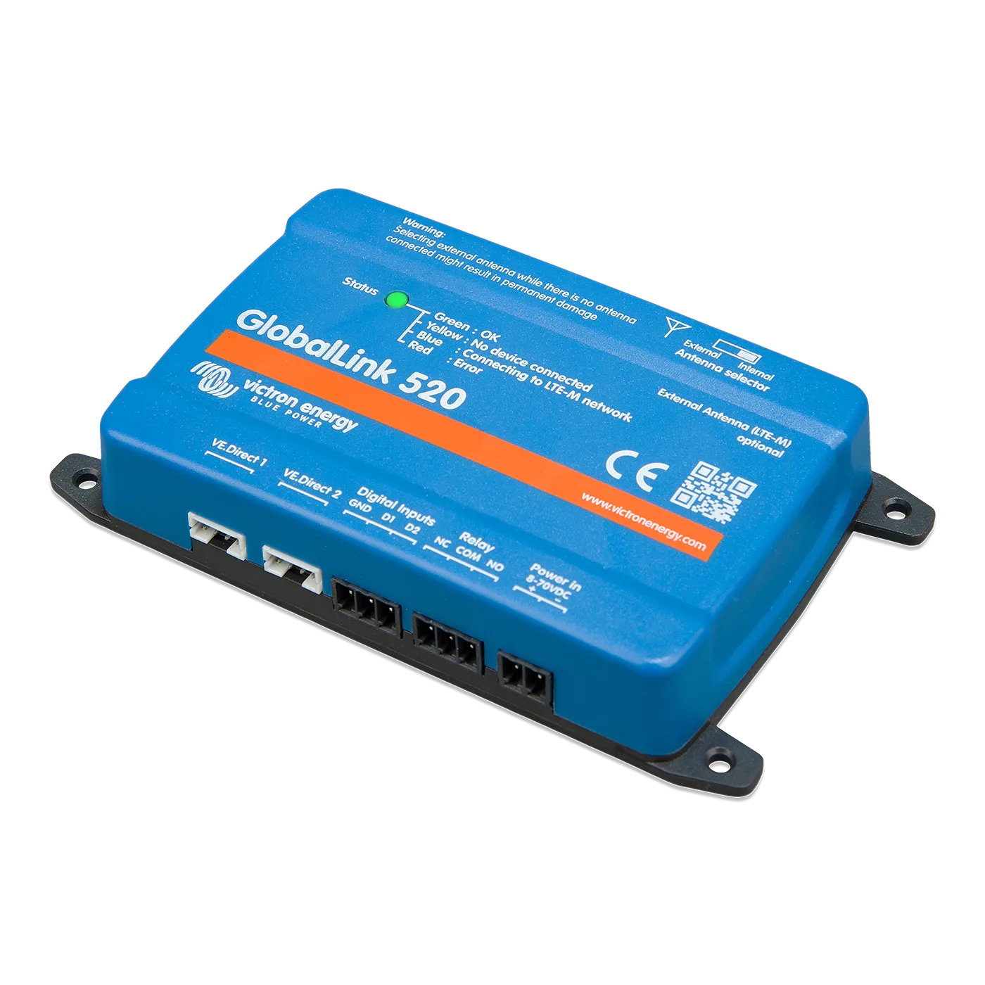 Victron GlobalLink 520 - Smart Solar Charge Controller & Remote Monitoring System for RVs, Boats, Off-Grid Power - Track Energy Usage via Bluetooth & WiFi