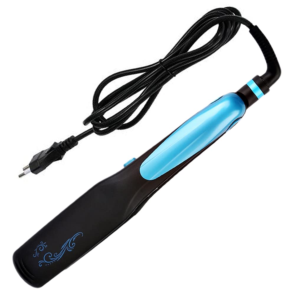 2 in 1 Hair Straightener and Curler - Portable Dual Use Flat Iron with Tourmaline Ceramic Plates for Straightening & Volumizing (220°C) - Perfect for Travel, Home & Salon Styling