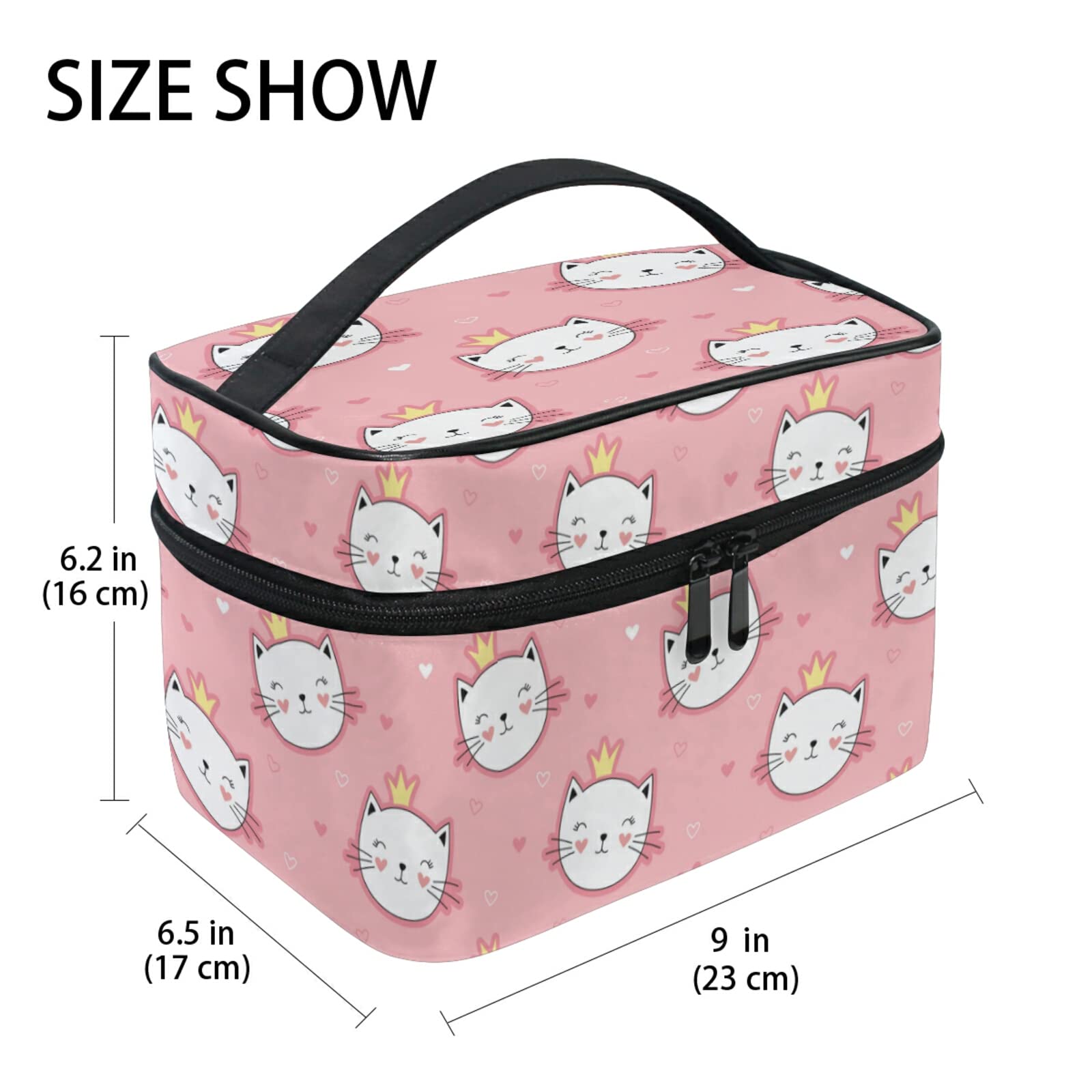 Adorable Baby Princess Cat Makeup Bag for Women - Waterproof Cosmetic Organizer & Travel Toiletry Case - Perfect for Travel, Gym, School & Daily Beauty Essentials Storage