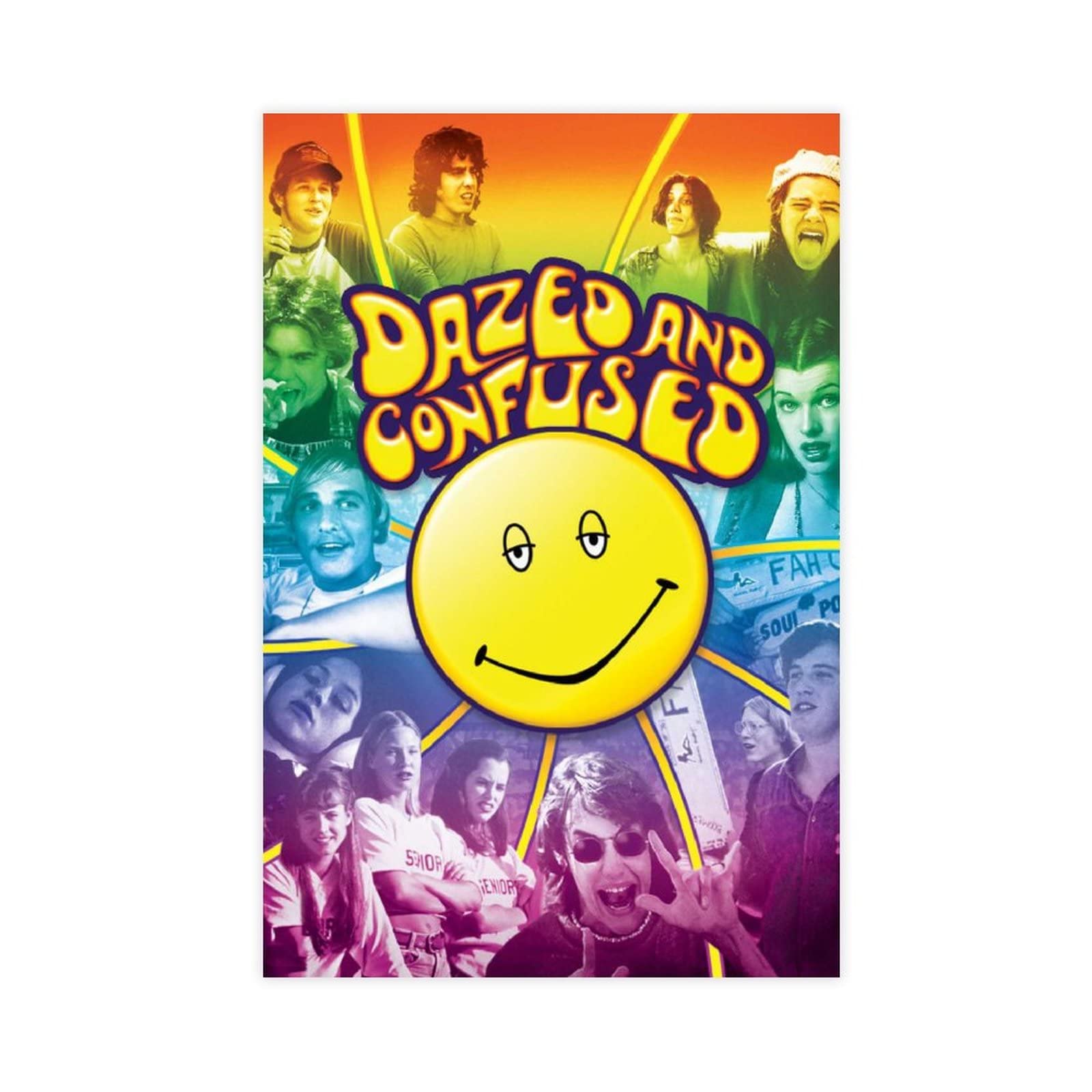 Dazed And Confused Movie Poster - 8x12 Inch (20x30cm) Unframed Canvas Art Print - Perfect for Bedroom, Office & Sports Room Decor - Great Gift Idea for Movie Fans & Pop Culture Enthusiasts