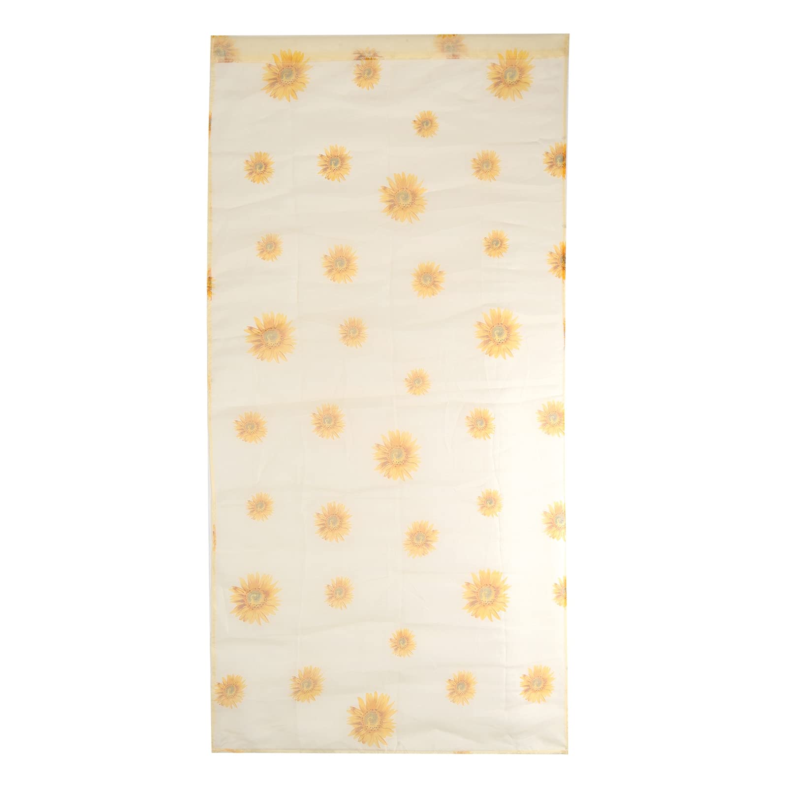 EVTSCAN Sunflower Floral Sheer Voile Curtains - Light Filtering Window Drapes with Rod Pocket for Bedroom, Living Room & Kitchen | Elegant Tulle Balcony Door Panel for Home Decor