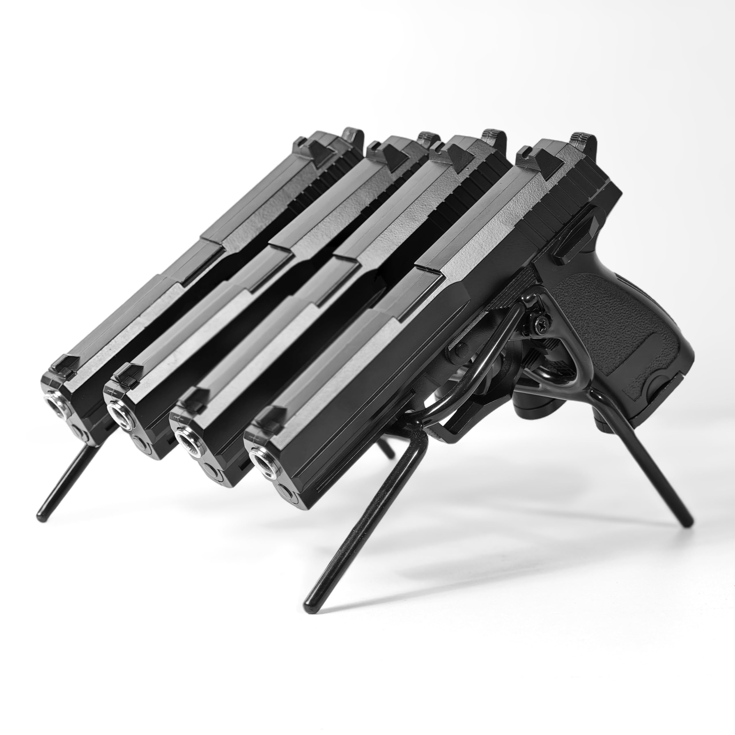 4 Pistol Rack for Gun Safe Shelf - Rubber Coated Gun Vault Organizer for Secure Firearm Storage | Perfect for Home Security & Gun Safe Organization