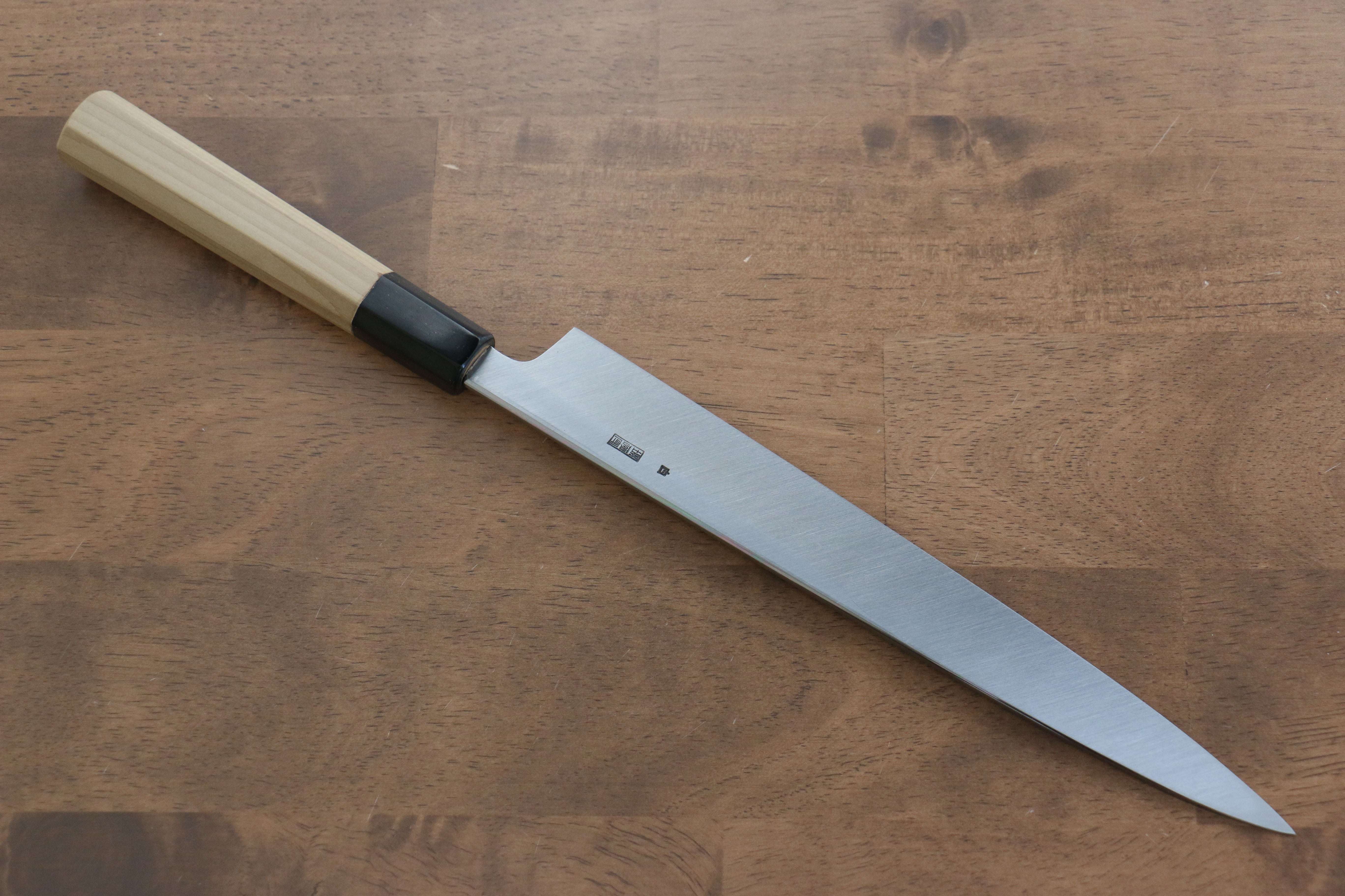 Premium Kikuzuki White Steel No.2 Yanagiba Sushi Knife 240mm - Japanese Magnolia Wood Handle - Professional Sushi Chef & Kitchen Knife for Precise Slicing, Sashimi & Fish Filleting