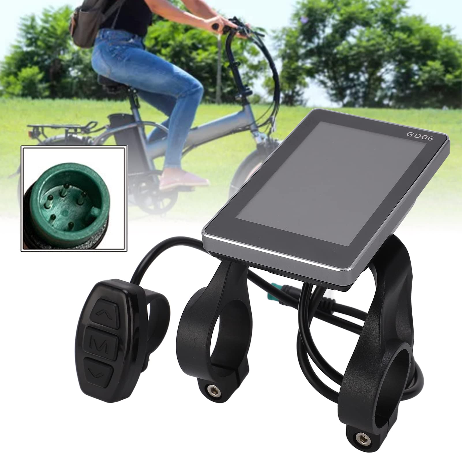 Junlucki 36V 48V Electric Bike LCD Display Meter - Waterproof Motor Controller Panel with Bright Screen for E-Bikes & Scooters - Perfect for Commuting, Delivery & Outdoor Adventures