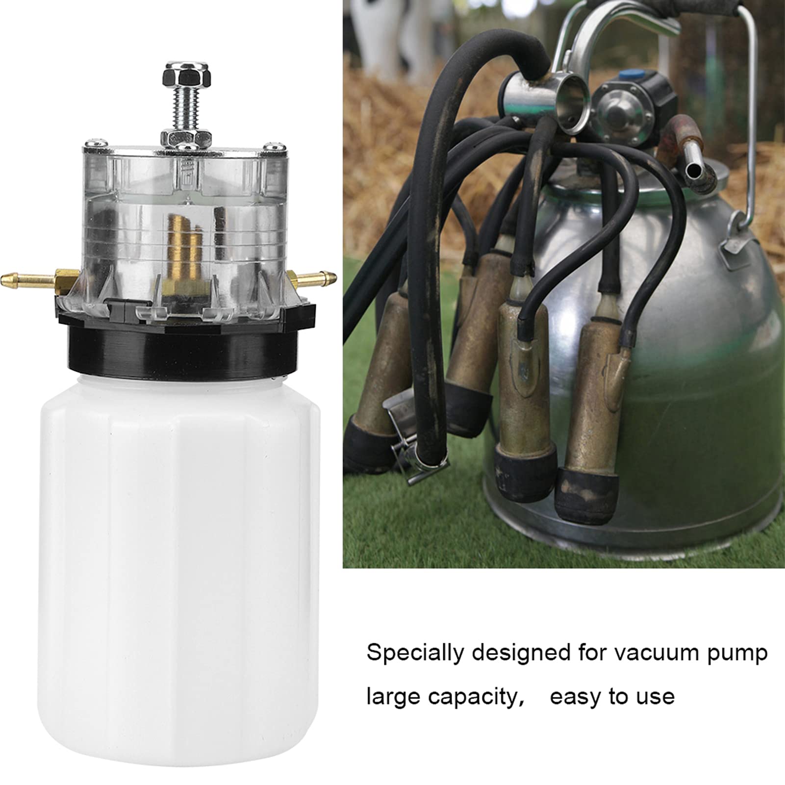 EVTSCAN Plastic Oil Pot for Cow Sheep Goat Milking Machine - Vacuum Pump Accessory - Durable Milker Oil Can for Farm & Dairy Use