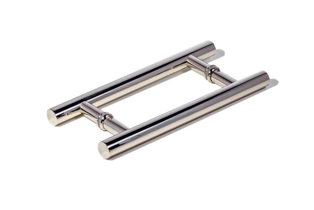1 Foot Stainless Steel Entry Door Handles - Chrome Mirror Polish Finish - Modern Internal/External Door Pull for Home, Office, Barn & Glass Doors - Round Bar Shape - Perfect for Main Entrances, Office Buildings, and Modern Interior Designs