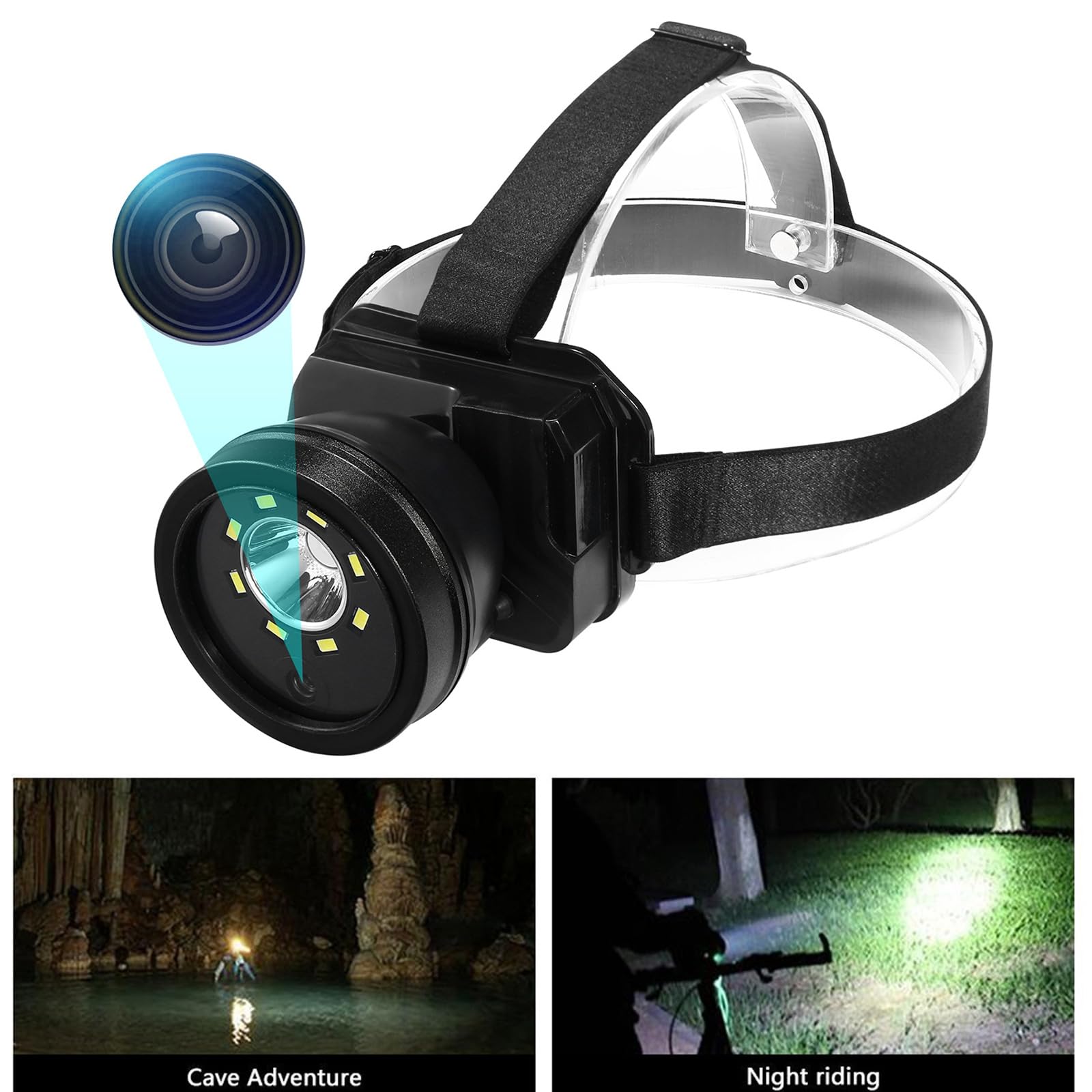 Waterproof Head Mounted Camera - HD 1080P Outdoor Sports Action Camera for Cycling, Camping, Hiking & Adventure - Hands-Free Recording with Long Battery Life