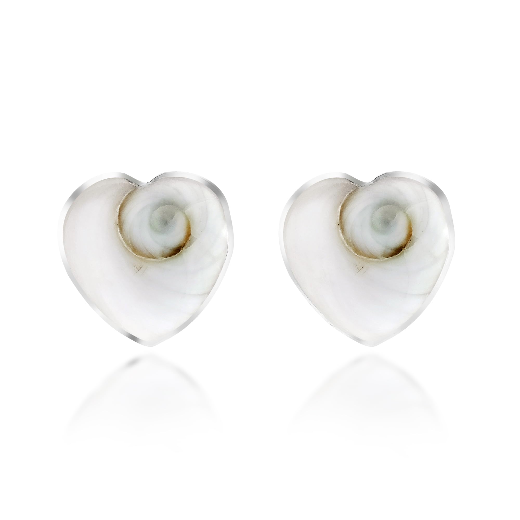 AeraVida Love Heart Swirl .925 Sterling Silver Stud Earrings for Women | Dainty Jewelry Gift for Her | Perfect for Date Night & Special Occasions