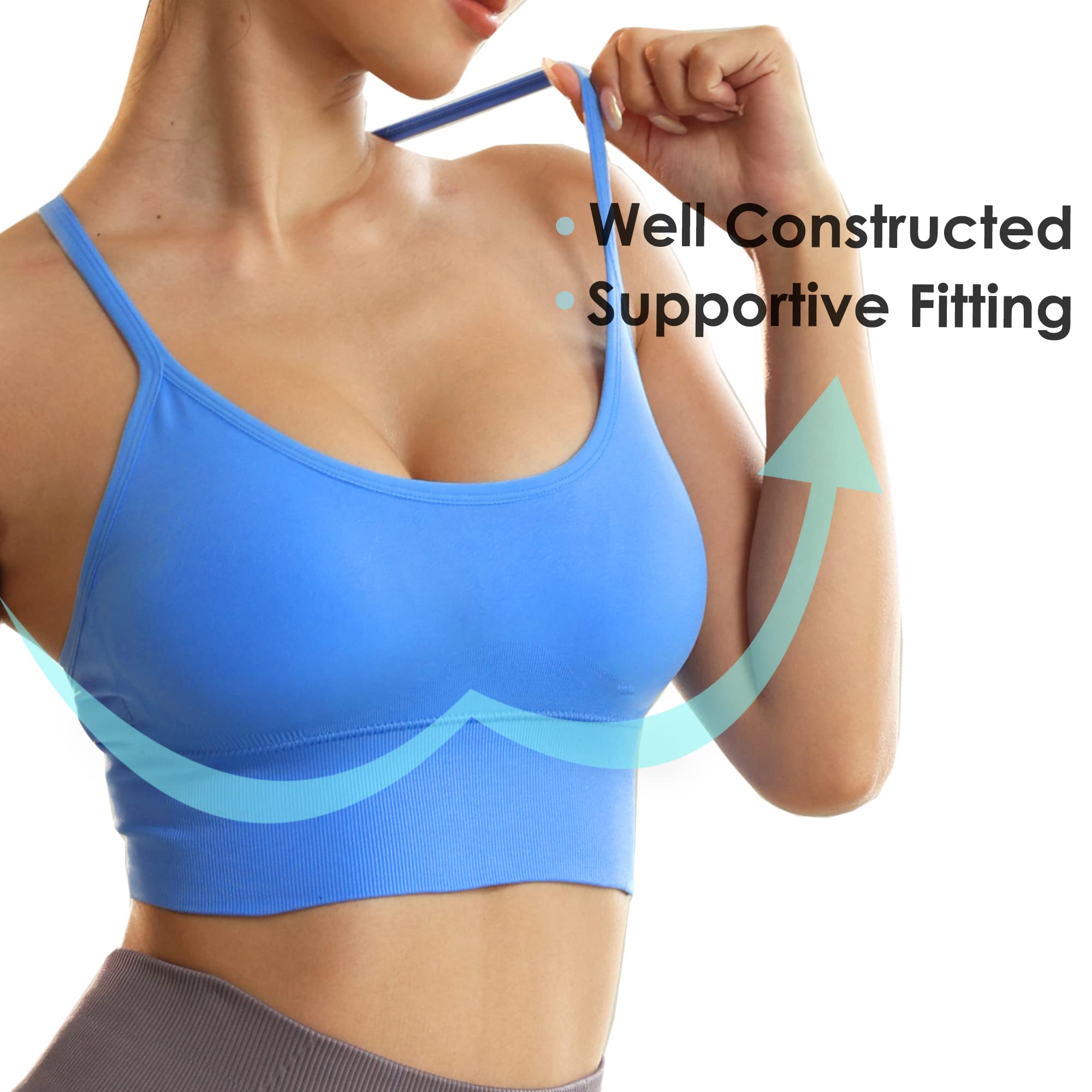 Evercute Padded Racerback Sports Bras for Yoga & Workout - Gym & Fitness Essentials