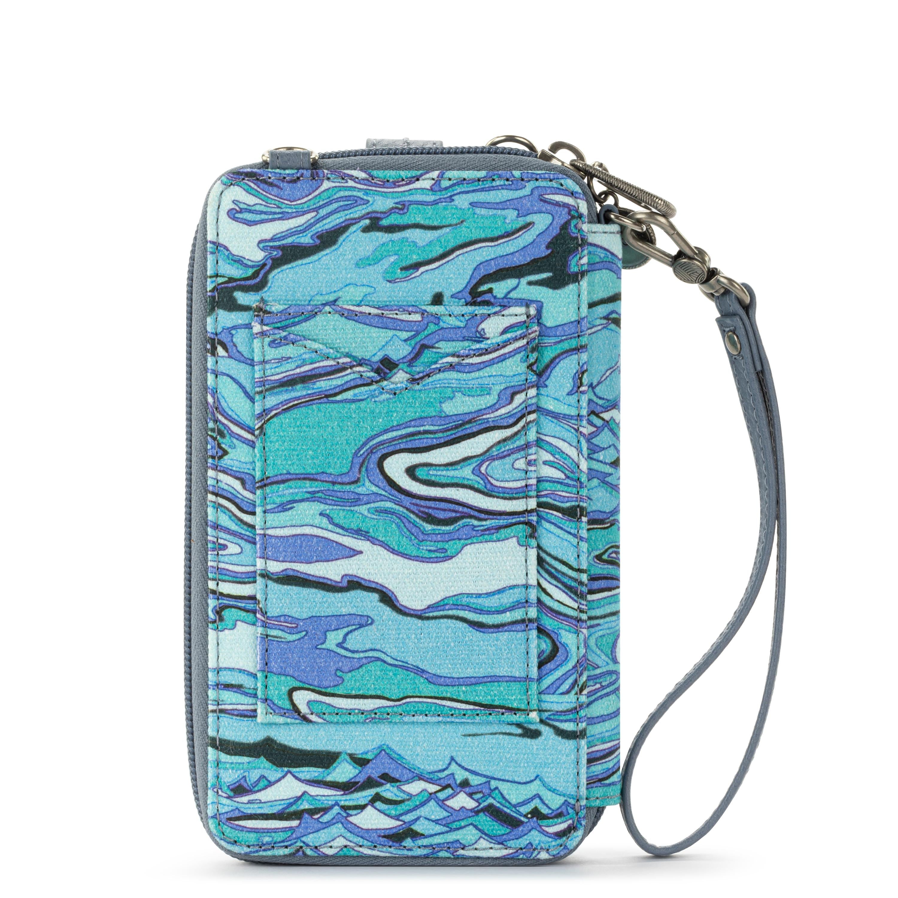 Salinas Smartphone Wallet - Canvas RFID Blocking Card Holder for iPhone & Android - Stylish Reef Water Nation Design - Perfect for Travel, Work & Everyday Use
