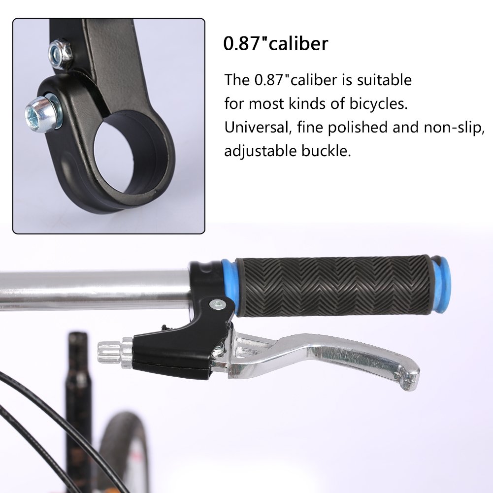 Yiio 1 Pair Universal Aluminum Alloy Bike Brake Levers - Fits Mountain Bikes, Kids Bikes, Folding Bikes, MTB & BMX (2.2cm Diameter) | Durable Handlebar Brake Levers for Cycling Safety & Comfort