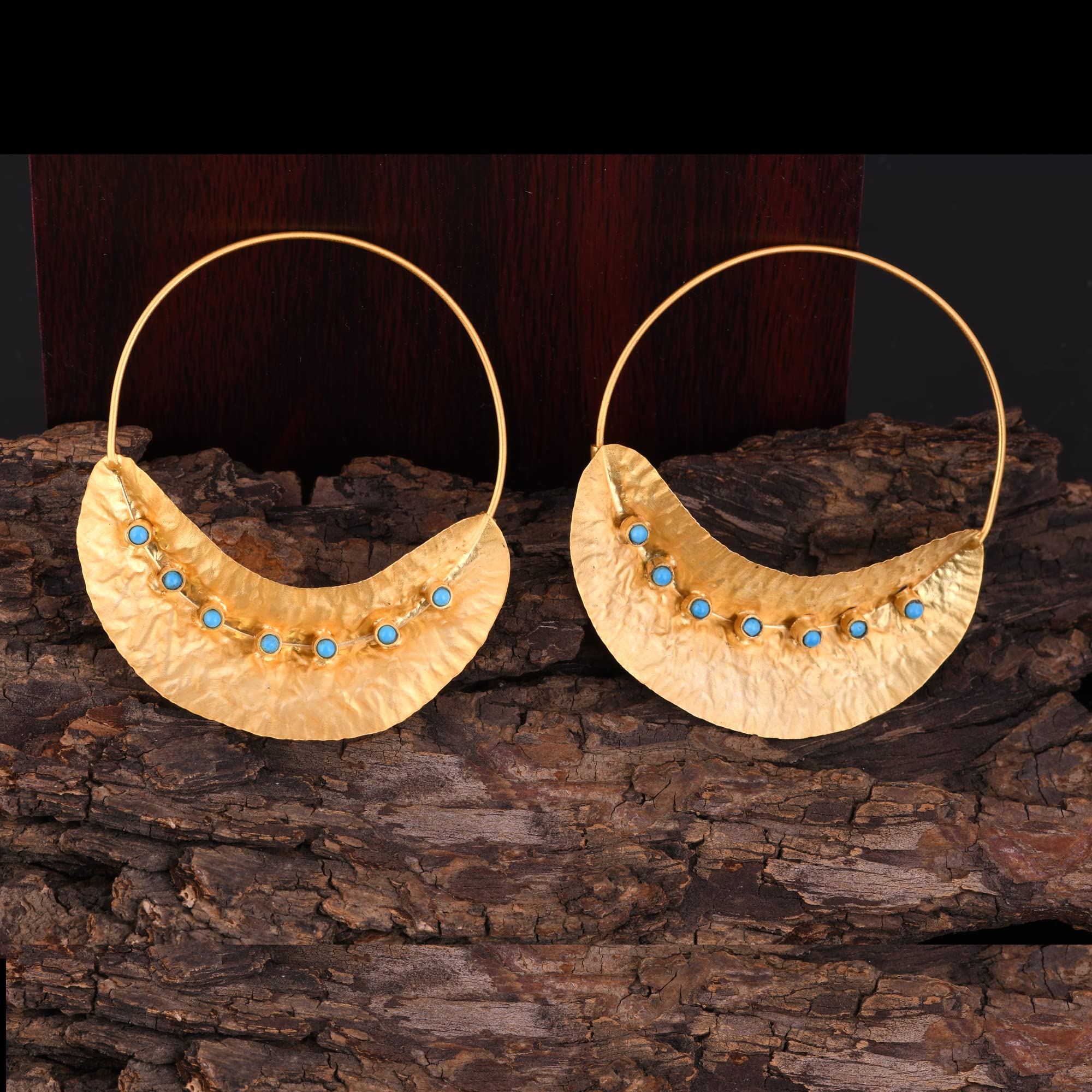 Handmade African Fulani Big Hoop Earrings - Unique Mother's Day Gift from Daughter or Son - Perfect for Birthday, Anniversary, Wedding & Christmas - Boho Chic Jewelry for Women - Great for Date Night, Parties & Special Occasions