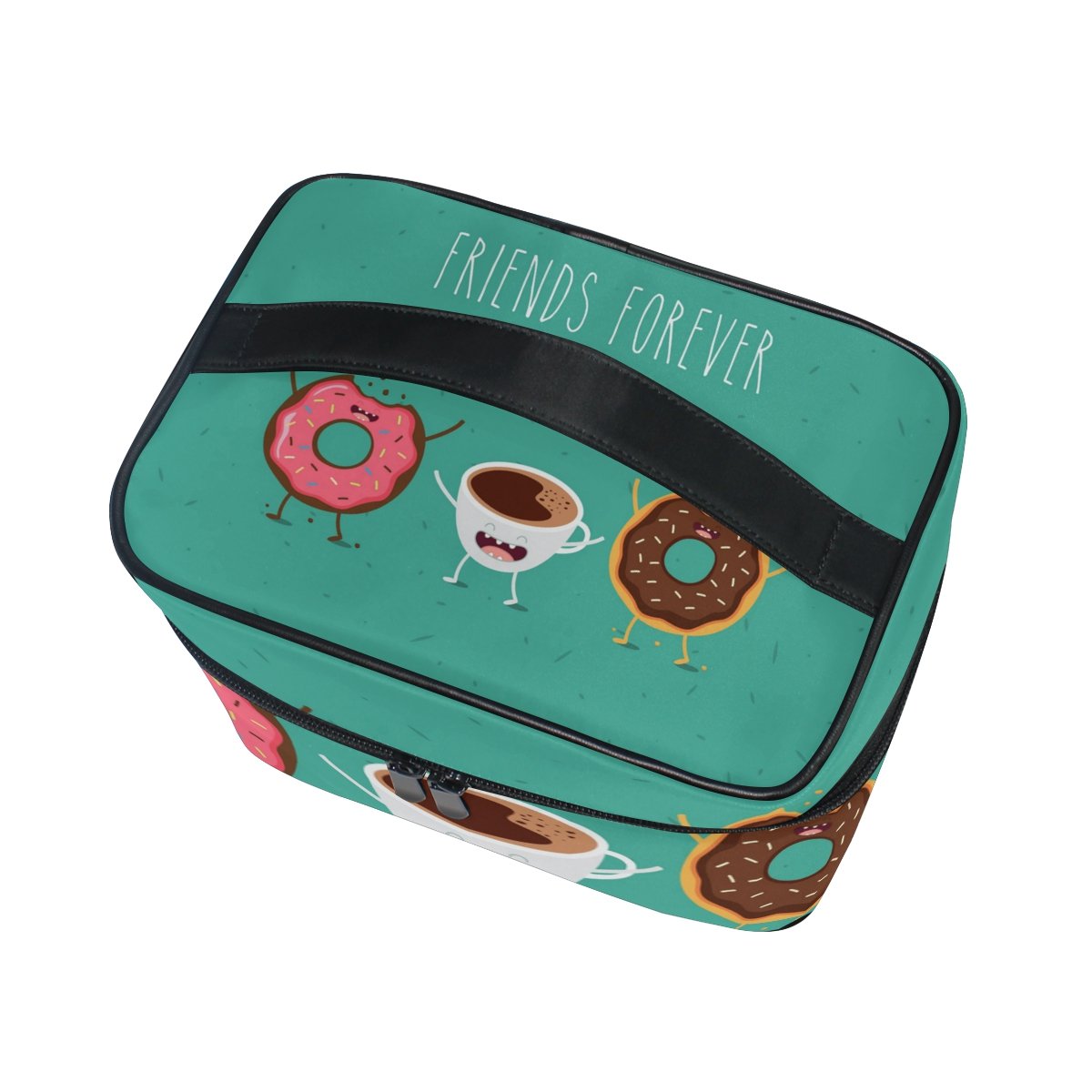 Sweet Donut Cosmetic Bag for Travel - Cute Makeup Train Case & Storage Organizer | Perfect for Girls, Women & Teens | Travel, Gym, School & Daily Use