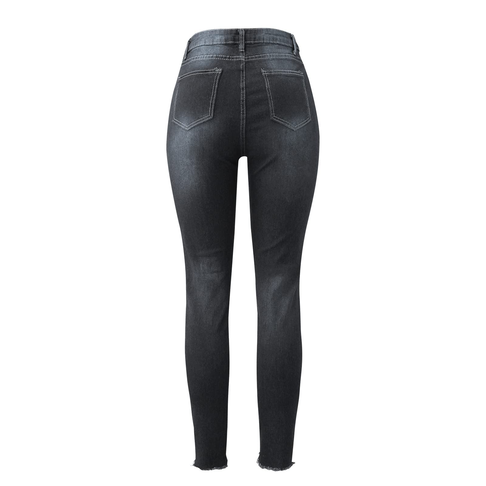 Women's Ripped Distressed High Waist Skinny Jeans - Stretch Denim Pants for Casual & Street Style Outfits | Perfect for Everyday Wear, Parties & Date Nights