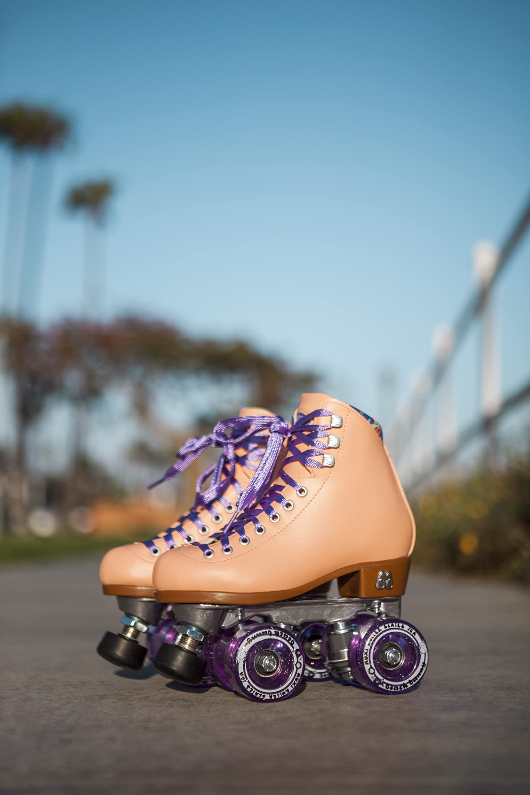 Moxi Beach Bunny Roller Skates for Women - Stylish Outdoor & Indoor Quad Skates with Cushioned Boots for Rink, Park, and Beach Skating