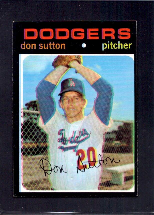1971 Don Sutton Topps #361 Dodgers Baseball Card - Vintage MLB Trading Card for Collectors & Fans - Perfect for Sports Memorabilia Displays & Gift Giving
