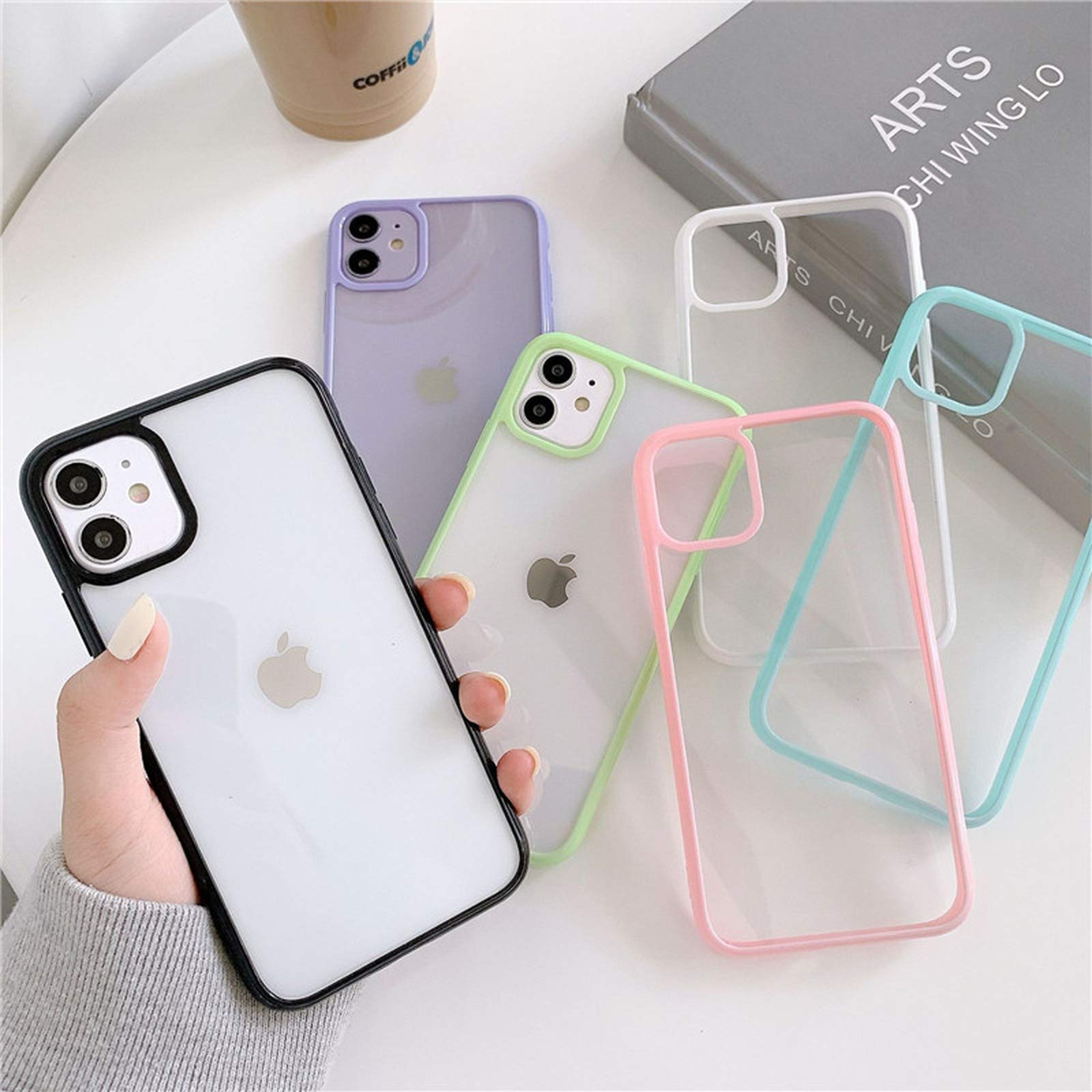 Armor Matte Case for iPhone 12 11 Pro Xs Max Xr X 6 7 8 Plus SE Mini - Luxury Silicone Bumper Clear Hard PC Cover - Durable Protection for 12 Pro (6.1) - Perfect for Everyday Use and Travel