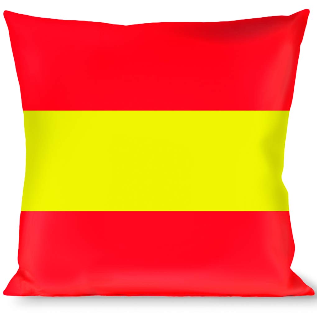 **Red and Yellow Striped Decorative Throw Pillow - Soft Accent Cushion for Sofa, Bed, or Living Room Decor**