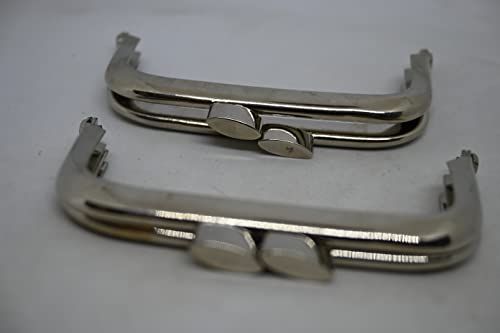 4-Pack Asiatic Metal Frame Oval Kiss Clasp Locks for Purses, Handbags & Sling Bags - DIY Bag Making Accessories - Perfect for Handmade Bags, Totes & Fashion Accessories